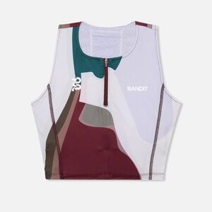 Bandit Printed Zip Front Race Top